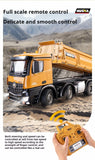 536 12-Channel 1:14 Alloy Remote Control 8-Wheel Heavy-Duty Engineering Dump Truck Toy with Lights thumbnail 12