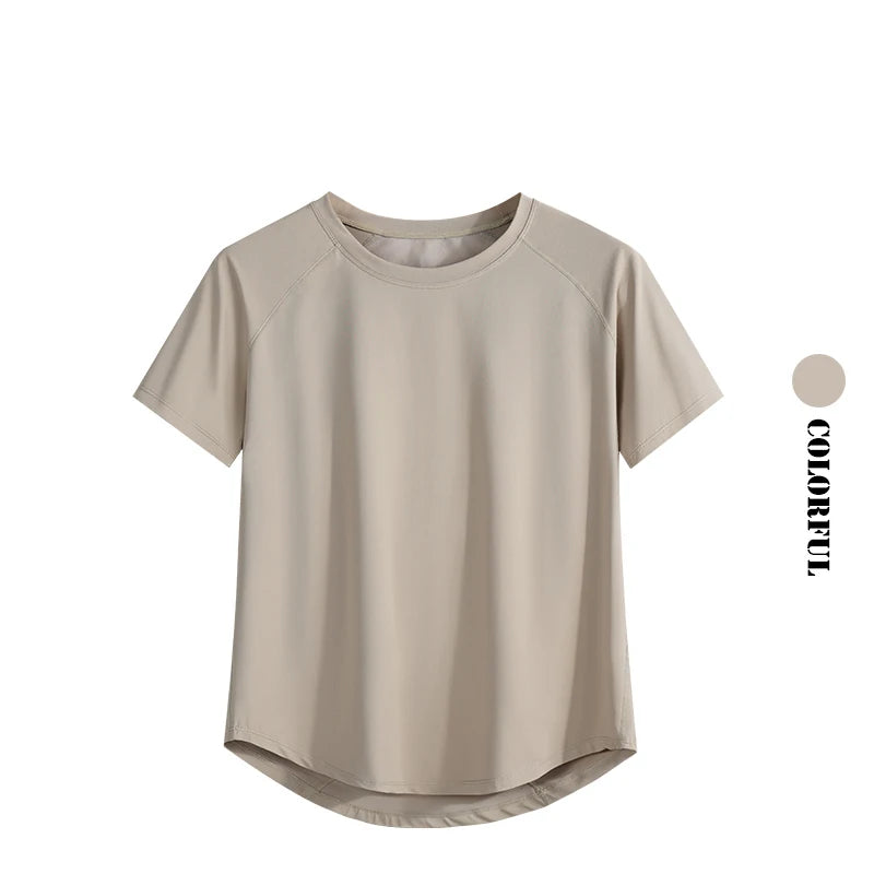 DRUR Women’s Breathable Yoga & Gym T-Shirt – Quick Dry Short Sleeve Workout Top