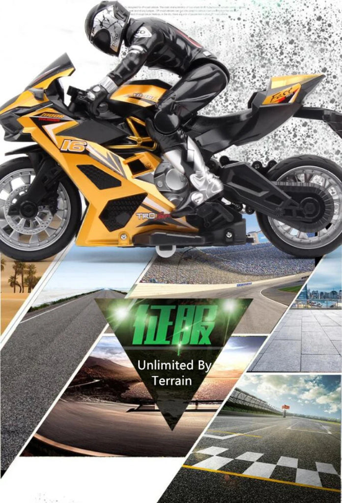High Speed RC Stunt Motorbike – 360° Rotation Drift Remote Control Motorcycle Toy