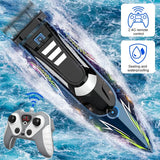 RC Boat with LED Light – 2.4GHz Remote Control Speedboat for Pool & Lake, 30-Min Run Time, Kids Toys & Birthday Gift thumbnail 4
