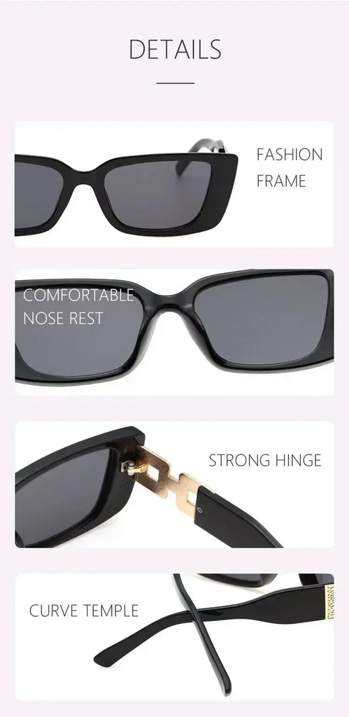 Vintage Small Cat Eye Sunglasses for Women – Trendy Black Fashion Shades Outdoor UV Protection