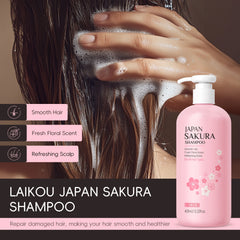 LAIKOU Japan Sakura Shampoo – Repair, Smooth & Nourish Dry Hair