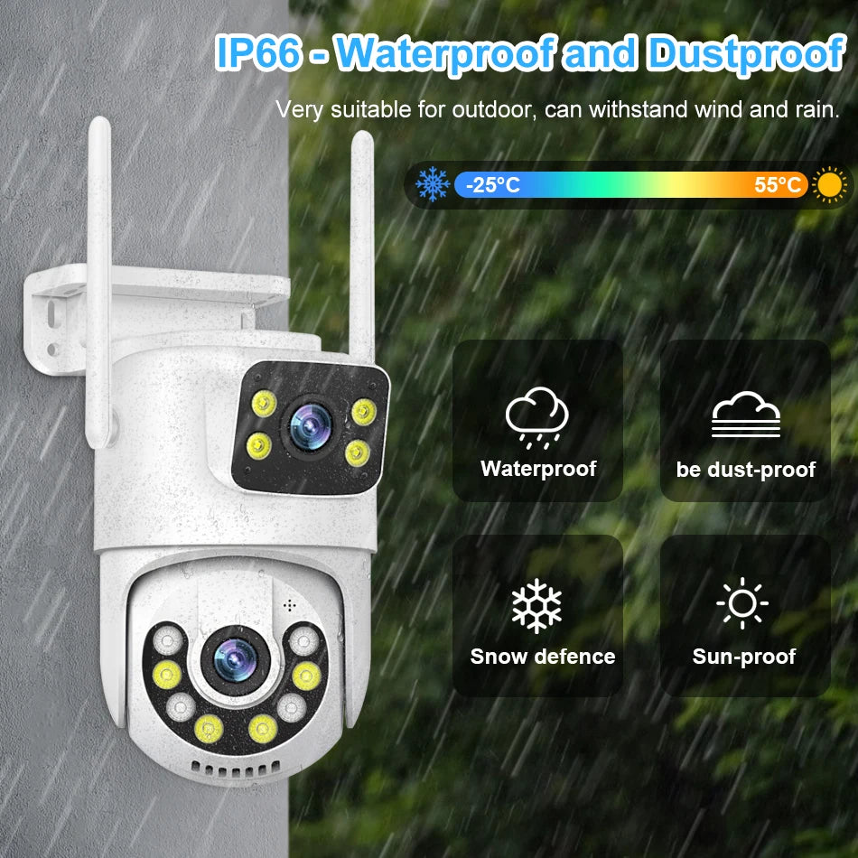 Smar 6MP Dual-Lens Wireless CCTV System 8CH NVR Kit with Audio & Night Vision