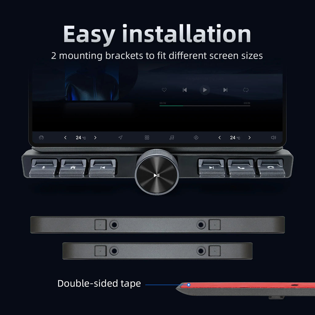 Wireless Smart In-Vehicle Multimedia Remote Controller – 7-Key Steering Wheel Volume & Music Control