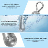 Premium Teardrop Fishing Weights Sinkers – 10 Sizes Lead Drop Shot Weights with 360° Swivel for Freshwater & Saltwater thumbnail 4