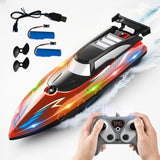 RC Boat with LED Light – 2.4GHz Remote Control Speedboat for Pool & Lake, 30-Min Run Time, Kids Toys & Birthday Gift thumbnail 19