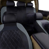 All Season Quilted PU Leather Car Seat Cover Set – Full Surround Waterproof Universal Fit for Sedan, SUV & Pick-Up Truck thumbnail 16