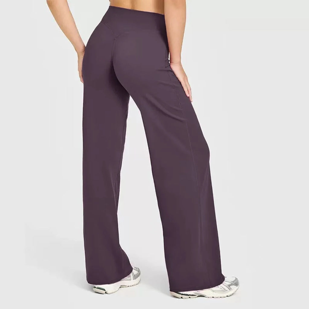 Women’s Flared Yoga Leggings – High-Waist Seamless Wide-Leg Fitness Pants