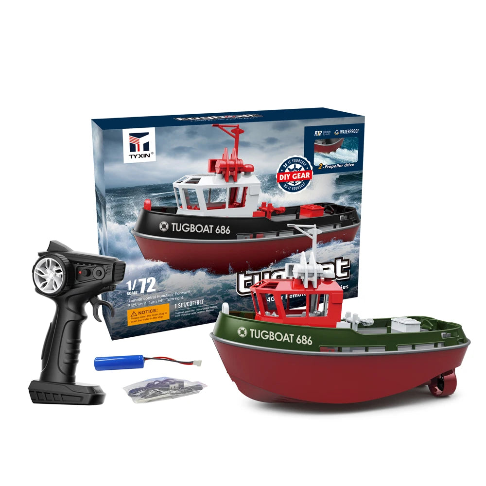 686 RC Boat 1/72 Dual Motor Wireless Remote Control Ship – 2.4G