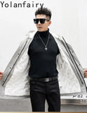 Real Mink Fur Inner Coat Men 90% Down 10% Feather Winter Mid-Length Jacket with Hood and Fox Fur Collar thumbnail 17