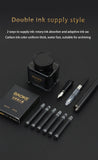 BAOKE T18/T19/T20 Black & Grey Fountain Pen Gift Set with Ink Bottle and 6 Cartridges – Stainless Steel Nib Metal Office Pen thumbnail 15