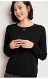 WinvyNee Women's 100% Wool Ribbed Crew Neck Sweater – Slim Fit Winter Knit Pullover thumbnail 27
