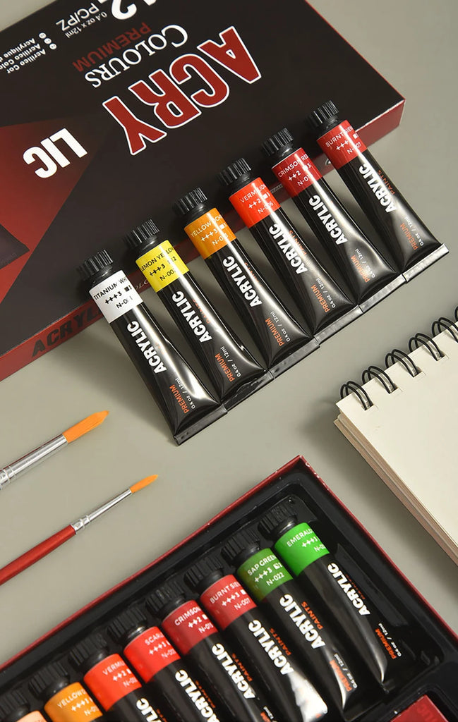 30 Color Acrylic Pigment Aluminum Tube Set – DIY Art Painting & Graffiti Paint Kit