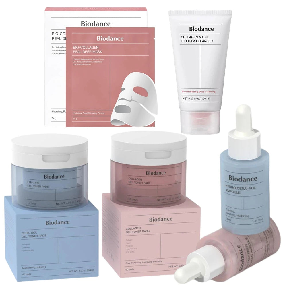 Korean Biodance Collagen Cotton Tablets – Elastic Firming Pore Moisturizing & Calming Facial Pads (60 Pads)