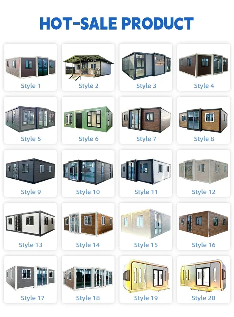 40ft / 20ft Luxury Foldable Expandable Container House – Portable Prefabricated Tiny Home for Camping & Living