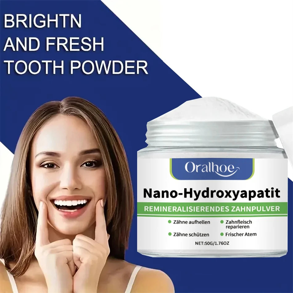 Winter Whitening Tooth Powder with 10% Hydroxyapatite – Enamel Repair, Remineralizing Formula, Cool Mint Fresh Breath
