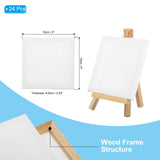 12/24Pcs Mini Canvas Board and Wood Easel Set thumbnail 17