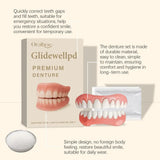 Full Denture Fake Teeth Set with Silicone Upper & Lower Veneers – Natural Fit Smile Kit with Adhesive Gel thumbnail 7