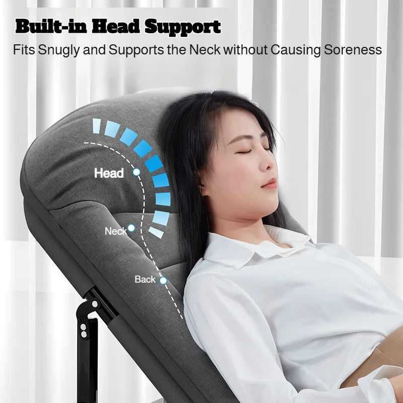 Portable Folding Lunch Break Camp Bed – Multifunctional Adjustable Leisure Recliner