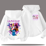 Zip Up Sweatshirt Huntrix Kpop Demon Hunters Kids Hoodie – Cartoon Casual Top for Boys & Girls thumbnail 5