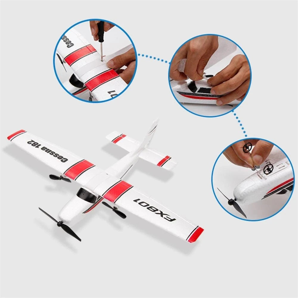 FX801 RC Plane EPP Foam 2.4G 2CH RTF Remote Control Airplane for Kids