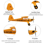 Hot Sale RC Plane RTF 2.4G Brushless Motor 3D/6G Remote Control Airplane Wltoys A160 Upgraded J3-CUB Ready To Fly thumbnail 11