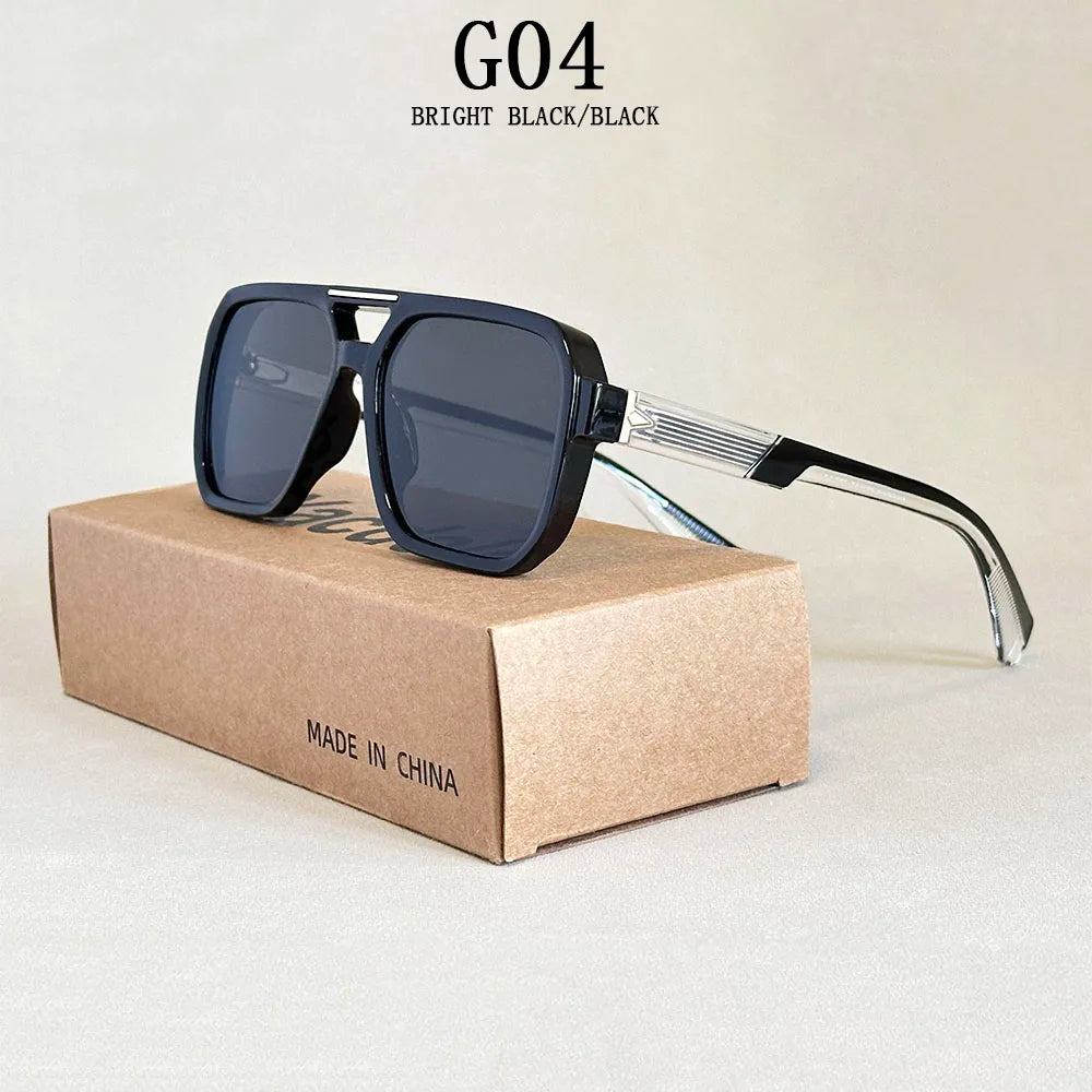 ZUIDID Vintage Square Sunglasses UV400 Travel Fashion Glasses for Men and Women Model 02056