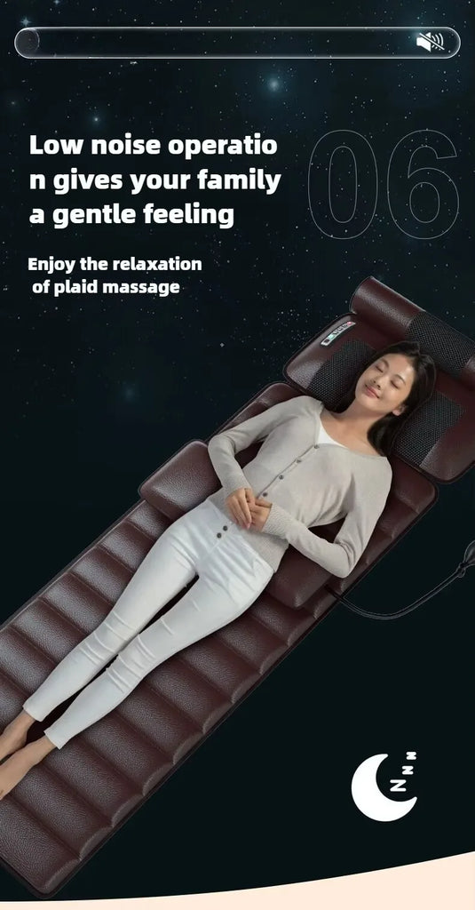 Electric Full Body Massage Mattress with Heating and Hand Control – Neck, Shoulder, Waist, Back & Leg Airbag Kneading Vibration Cushion