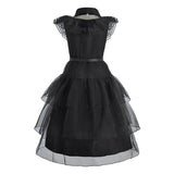 Girls Black Princess Costume Dress – Kids Cosplay Party, Pageant & Halloween Outfit thumbnail 2
