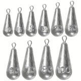 Premium Teardrop Fishing Weights Sinkers – 10 Sizes Lead Drop Shot Weights with 360° Swivel for Freshwater & Saltwater thumbnail 1