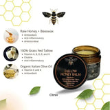 Organic Grass Fed Beef Tallow Balm with Raw Honey Moisturizing Cream – Handmade All Natural Face and Body Moisturizer for Soft Smooth Skin thumbnail 15