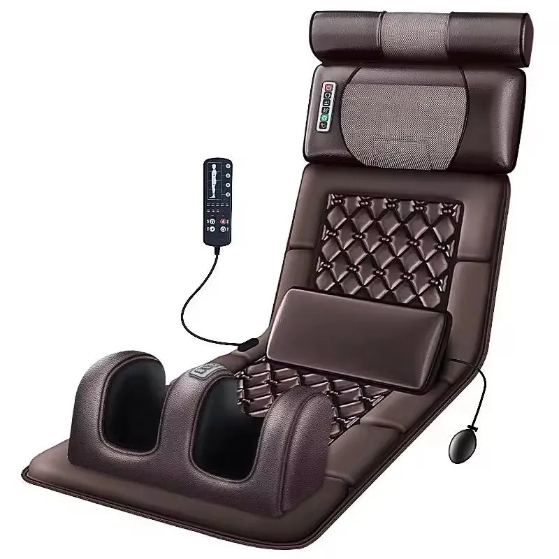 Electric Full Body Massage Mattress with Heat and Vibration – 96 Head Massager Cushion for Neck, Back, Legs and Feet