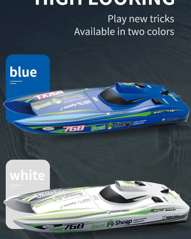 TX768 RC Speedboat 2.4G Brushless High-Speed Remote Control Boat for Kids & Adults – 30+ km/h