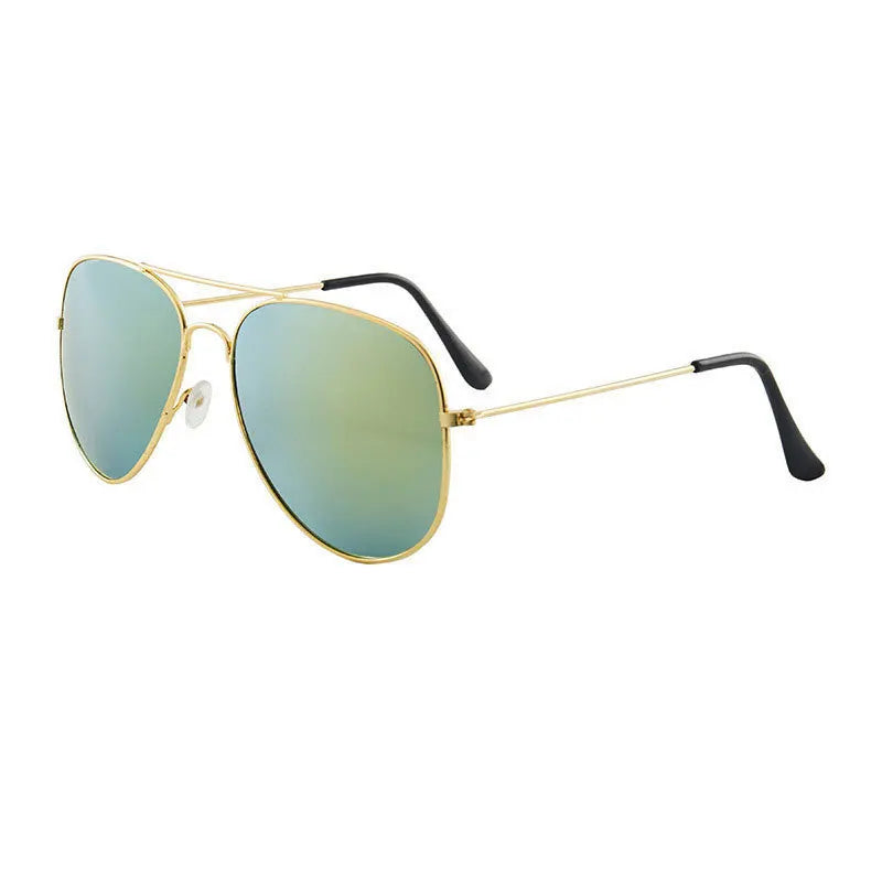 Kids Metal Oval Sunglasses – Cute Fashion Mirror Lens UV Protection for Boys & Girls