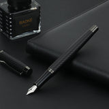 BAOKE T18/T19/T20 Black & Grey Fountain Pen Gift Set with Ink Bottle and 6 Cartridges – Stainless Steel Nib Metal Office Pen thumbnail 5