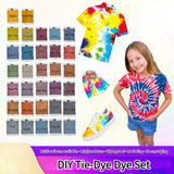24 Color Cold Water Tie Dye Pigment Kit for Cotton & Linen – DIY Multi-Colour Garment Dye Set thumbnail 1