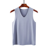 Men’s Seamless Ice Silk Tank Top Sleeveless Vest – Breathable Sport & Casual Undershirt for Gym and Summer Wear thumbnail 31