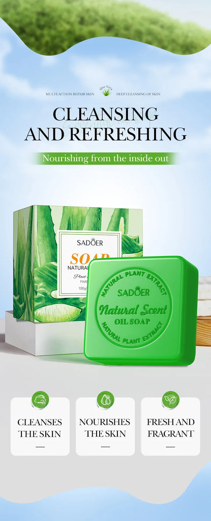 Aloe Vera Essential Oil Soap – Natural Handmade Cleansing & Moisturising Bar 100g
