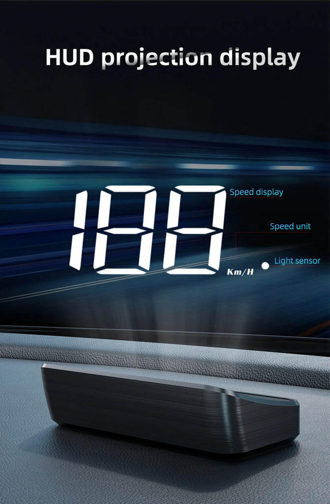 HD Car Head Up Display M2 GPS Speedometer KM/H Digital Windshield HUD Projector Universal Auto Accessory