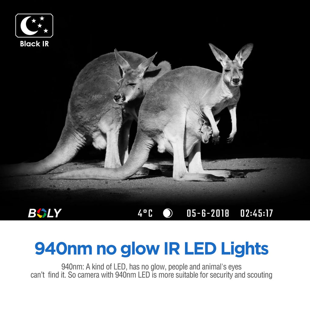 BolyGuard BG330 18MP HD Trail Camera – 1080P Video, 0.7s Trigger, Invisible 940nm Night Vision, IP65 Waterproof