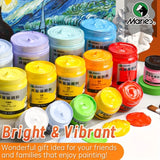 Marie's 20pcs Acrylic Paint Set – 12 Colors with 7 Brushes & 1 Palette for Canvas, Wood, Stone – Artists & Adults thumbnail 8