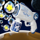 Porous Astronaut Electric Bubble Gun for Kids – Automatic Bubble Machine with Light, Summer Outdoor Party Toy thumbnail 4