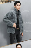 Nature Wool Men’s Real Fur Shearling Coat – Winter Leather Jacket, Loose Fit, Short Style thumbnail 14