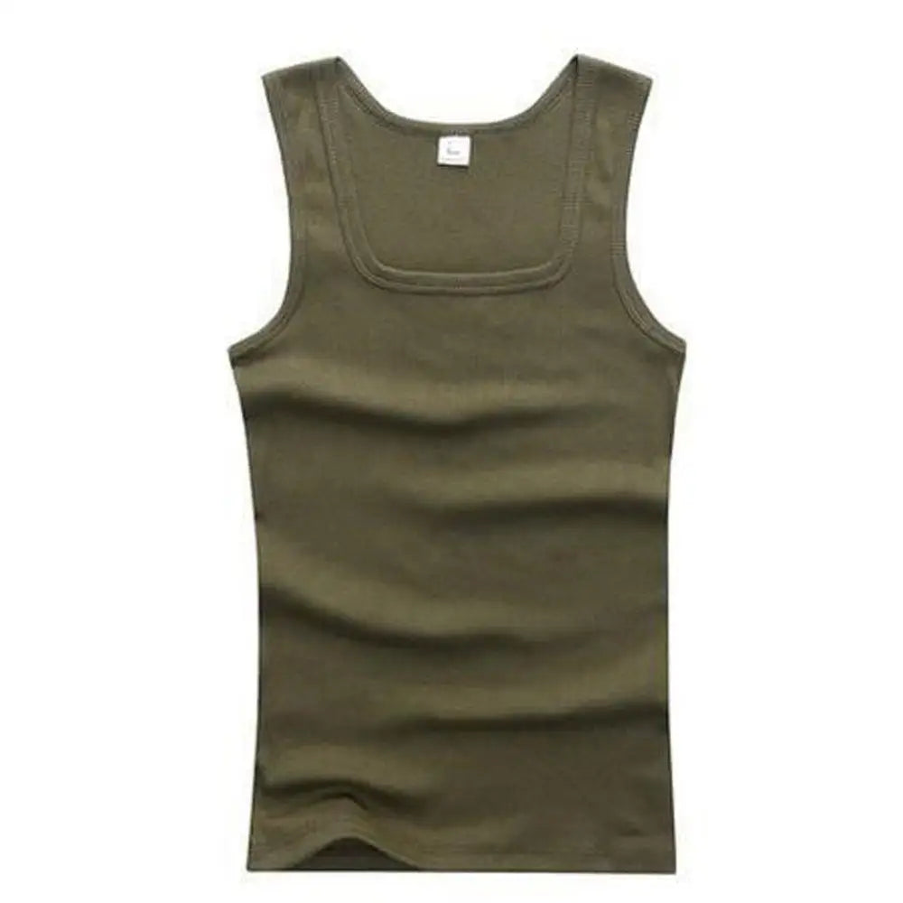 Men’s Sleeveless Cotton Fitness Tank Top – Breathable Summer Gym Vest