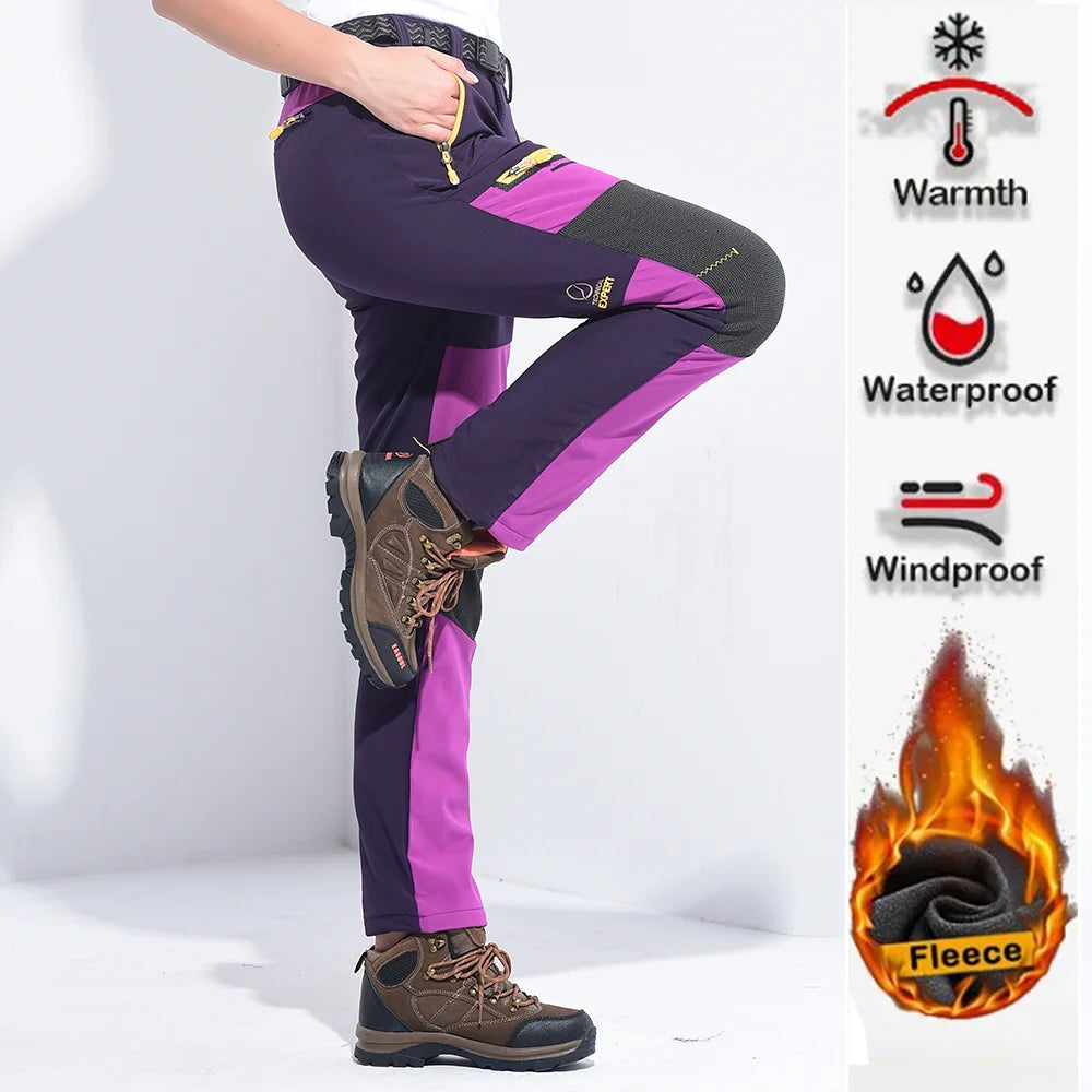 Thick Warm Fleece Winter Pants for Women – Waterproof, Windproof & Built for Adventure