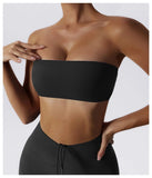 Strapless Quick-Dry Sports Bra Women’s Tube Top Yoga & Fitness Gym Wear thumbnail 24