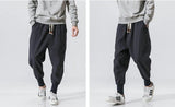 Men’s Cotton Linen Harem Pants – Baggy Streetwear Joggers with Elastic Waist thumbnail 17