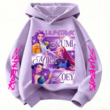 Huntrix KPop Demon Hunters Kids Hoodie Sweatshirt Princess Style Pullover 3–12 Years thumbnail 1