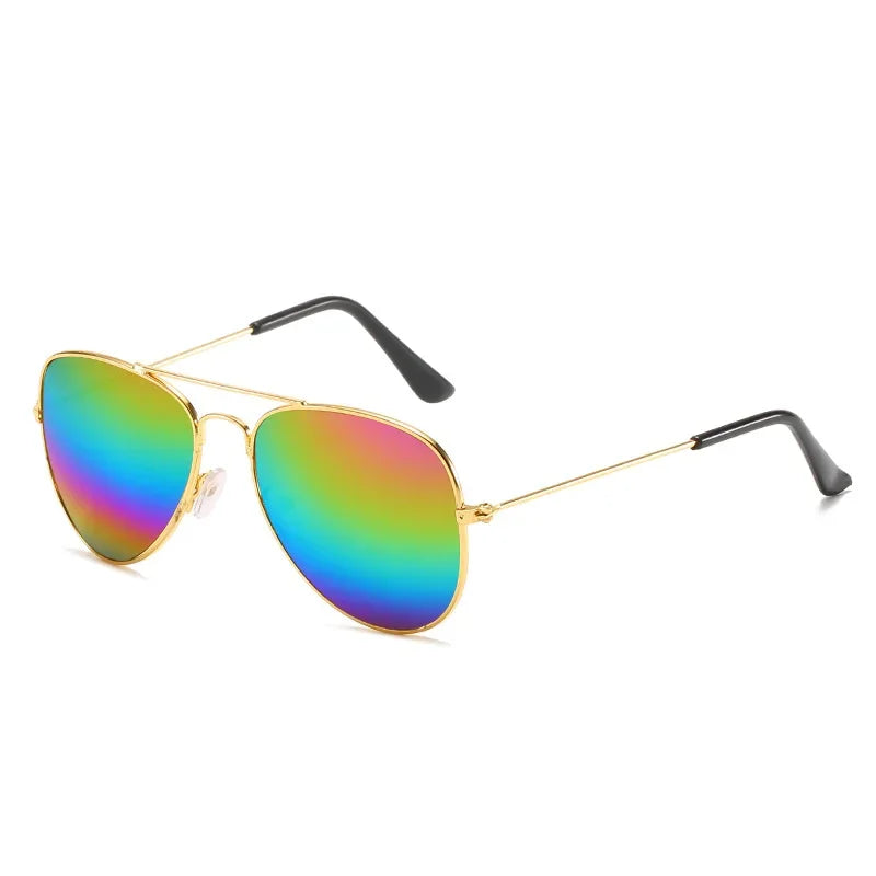 Kids Polarized Pilot Sunglasses UV400 Outdoor Sports Cycling Metal Frame Glasses for Boys and Girls