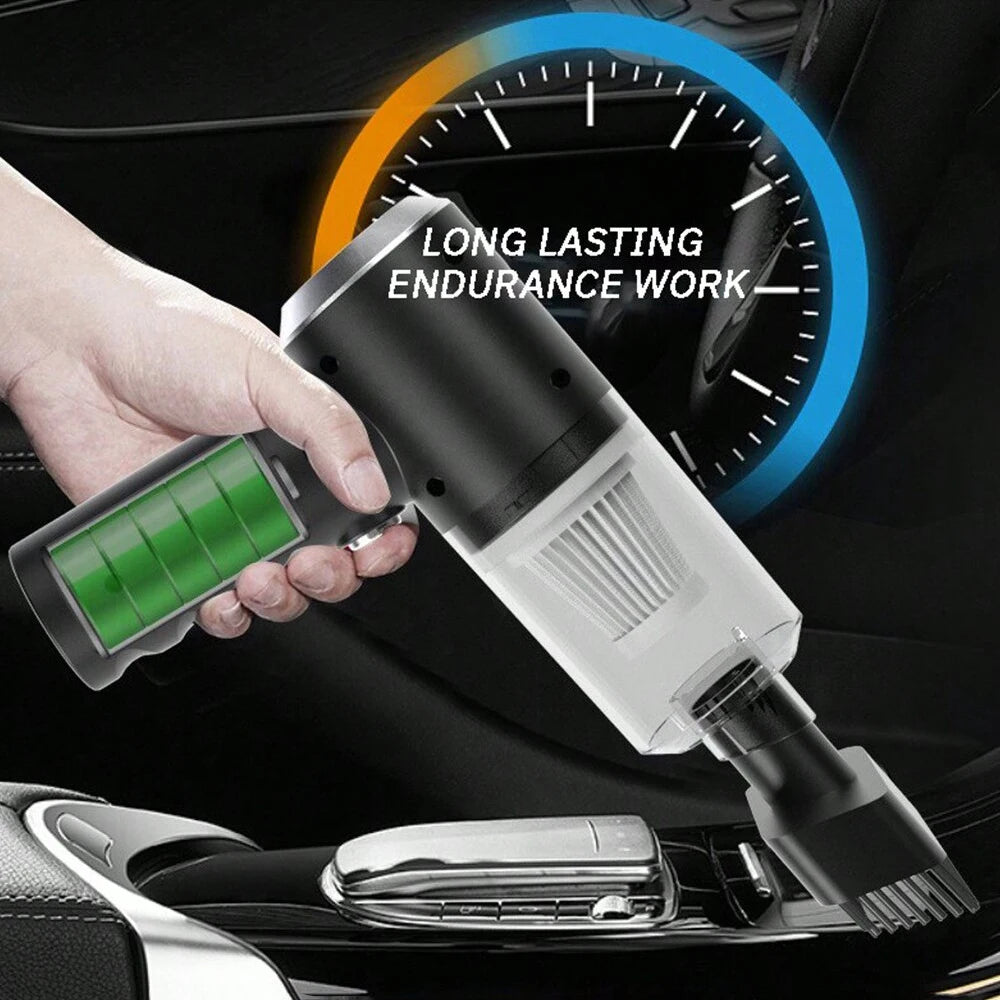 3-in-1 USB Rechargeable Car & Home Vacuum Cleaner – Suction and Blowing Function, Portable Design